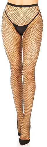 Leg Avenue Collant Résilles Moyenne Ouvert Noir Plus Size
