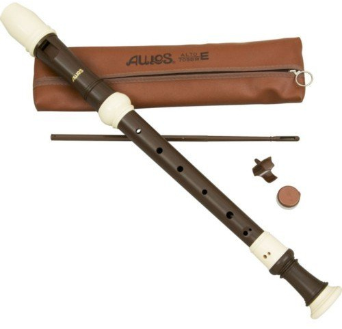Aulos - Mod. 503A - Flauto dolce soprano, barocco, in plastica, 3 pezzi.