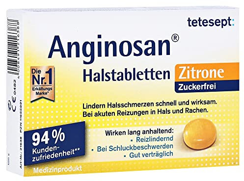 Tetesept Anginosan Halstabletten Zuckerfrei Zitro.