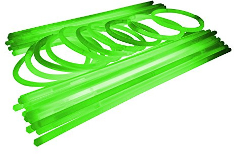 Glowtopia 8 inch Glow Stick Bracelets + Connectors - Premium Glowsticks from (100 Pack, Green)