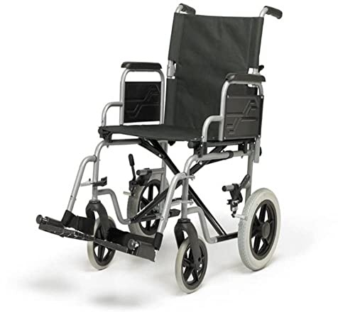 Patterson Medical Silla de ruedas propulsada Days Healthcare Whirl Transit Attendant, 41 cm de ancho de asiento, estructura estrecha, tapicería acolchada, con reposabrazos desmontables y neumáticos antipinchazos