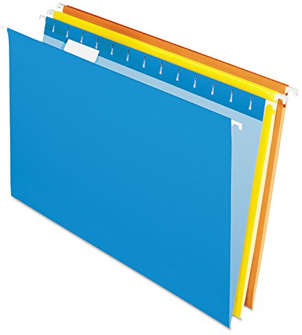 Pendaflex Recycled Hanging Folders, Legal Size, Assorted Colors, 1/5 Cut, 25/BX (81632) x (81632)