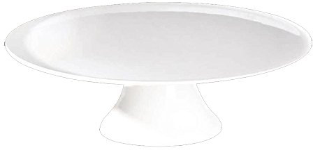 ASA 4797147 Tortenplatte Keramik, 31 x 31 x 11 cm, weiß