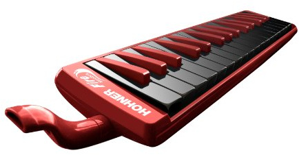 Hohner 32F 32-Key Piano-Style Fire Melodica, Red