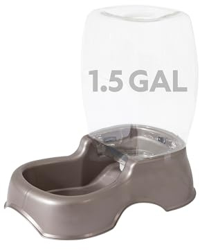 Petmate Pet Cafe Waterer Cat and Dog Water Dispenser 1.5 gallon, Pearl Tan
