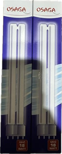 2 UVC Lampe 18 Watt PL-S, Ersatzlampe Sockel 2G11