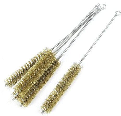 uxcell 5pcs 20mm Dia Brass Wire Tube Brush Cleaning Tool 30cm Length