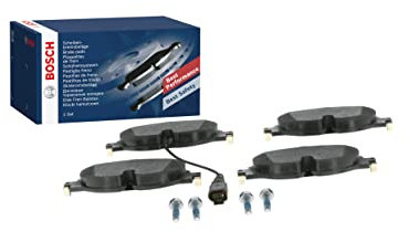Bosch BP1505 - Pastiglie Freni Auto, Asse Anteriore - Qualità Bosch - Riduzione del Rumore e della Polvere - Certificazione ECE-R90 - Senza Rame - 1 Confezione da 4 Pastiglie - Con Accessori