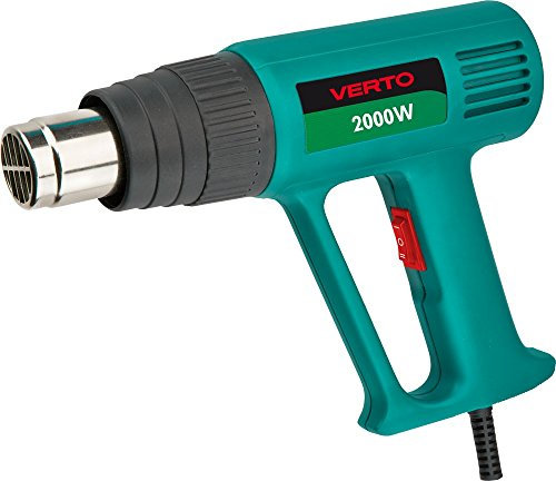 Grupa Topex 51G519 Pistola ad Aria Calda, 2000 W, Raggio di Temperatura: i – 350°C, Ii – 550°C, Verde Scuro Intenso