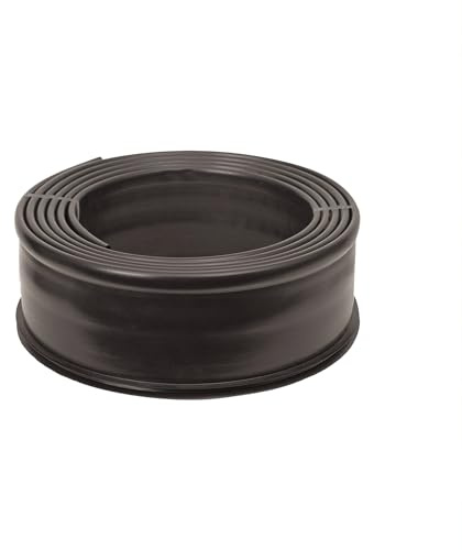 Suncast resin Landscape Edging Roll with Double Ridge Design, Flexible 5x20-Foot Coil for Gardens, Flower Beds, and Pathways, Black, Made in the USA