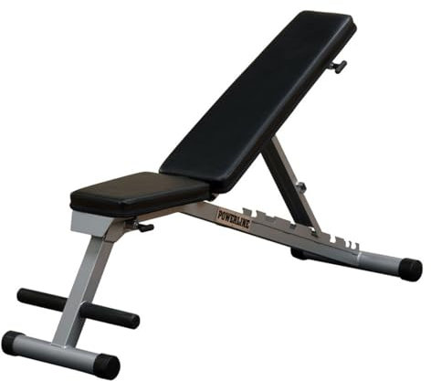 Powerline Unisex – Erwachsene FID Bench Klappbare Hantelbank Kombibank FID-135X, Grau/Schwarz, One Size