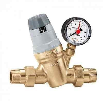 Caleffi 535051 Réducteur de Pression 3/4'' avec Cartouche Monobloc Extractible avec Manomètre 10 Bar