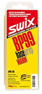Swix BP99 Base Prep Ski and Snowboard Iron-On Wax for Warm Temperatures, 180g, Yellow