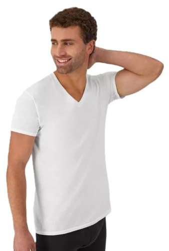Hanes Mens 5-Pack ComfortSoft V-Neck Tee, White, XXL