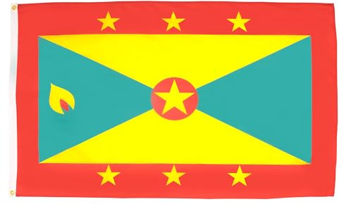 BANDIERA GRENADA 150x90cm - GRAN BANDIERA GRENADINA 90 x 150 cm Poliestere leggero - Bandiere - AZ FLAG
