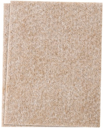 Soft Touch Self-Stick Furniture Felt Sheet for Hard Surfaces to Cut into Any Shape - Oatmeal, 4-1/2 x 6 sheets, Linen (2 pack)