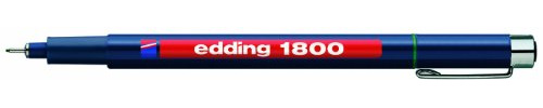 edding 1800 profipen - green - 10 pens - line width 0.25 mm - fineliner pen for precise writing, sketching and technical drawing - fine, metal-encased nib - suitable for use with rulers and stencils