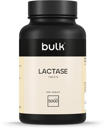 Bulk Lactasa en comprimidos de 5000 FCC, 5000 FCC Suplementos de enzima digestiva, 90 Tabletas, 90 Dosis