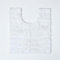 Homescapes Badematte WC Vorleger Spa Supreme 50 x 55 cm aus 100% Reiner Baumwolle weiß