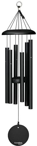 Corinthian Bells by Wind River - 27 inch Black Wind Chime for Patio, Backyard, Garden, and Outdoor Decor (Aluminum Chime) Made in The USA