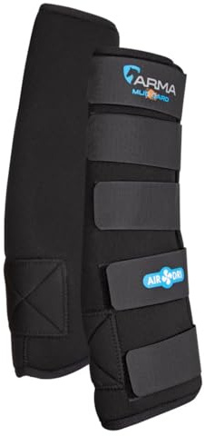 Shires Arma Horse Mud Socks Turnout boots in Black Neoprene Cob, Black