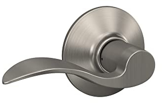 Schlage F10 V ACC 619 Accent Door Lever Hall & Closet Passage Lock, (Pack of 1), Satin Nickel