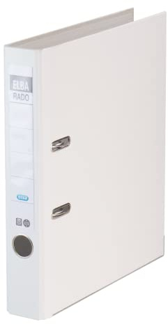 ELBA 100022611 - Raccoglitore in plastica Rdo brillante, 5 cm, sottile DIN A4, bianco