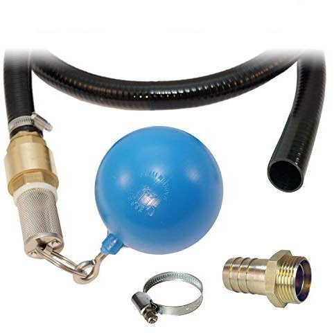 Juego de 1 de aspiración con 2 m de aspiración/Impresión Manguera, flotador bola, manguera Boquilla y válvula antirretorno de latón, de aspiración CESTA de acero inoxidable.