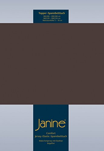Janine 5001 Topper-Spannbetttuch Elastic 180/200 bis 200/220 cm Dunkelbraun Fb. 87