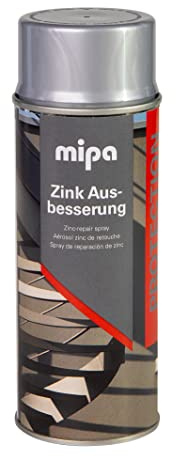 MIPA Zink-Ausbesserungsspray, für die optische Angleichung von Fehlstellen an verzinkten Oberflächen, silber 400 ml