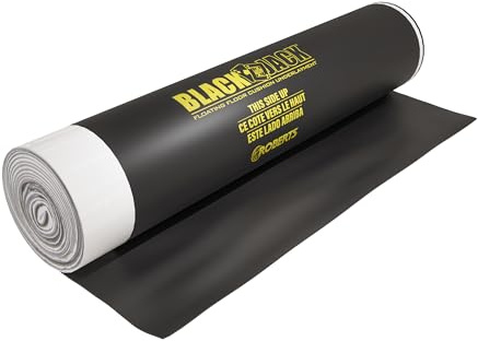 ROBERTS Black Jack Underlayment - 100 sq. ft. Roll - 43 x 28' x 2.5 mm
