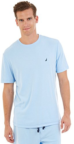 Nautica Kortärmad crew neck mjuk stickad sömn te pyjamasöverdel (topp)