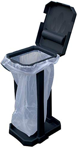 Streetwize LWACC37 Eco Bin – Black, Easy to Assemble Snap Together Eco Bin, with 10 Bin Liner, Twin Peg Points