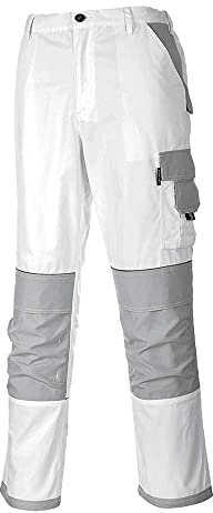 Portwest Painters Pro Trouser, Size: M, Colour: White, KS54WHRM