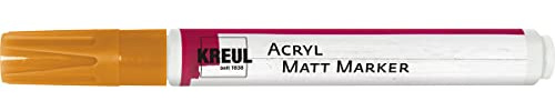 KREUL 46233 - Acryl Matt Marker Medium, avec pointe ogive env. 2-4 mm, orange, peinture acrylique permanente mate à base d'eau, pour des accents filigranes
