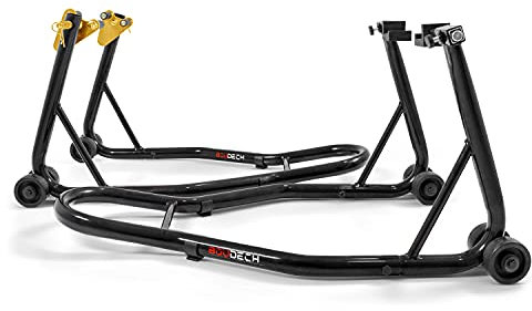 BOUDECH Coppia di supporti alzamoto anteriore e posteriore fino a 400kg (Ridelock)