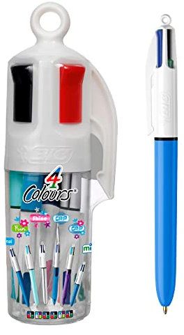 BIC 4 Colours Assorted Retractable Medium Point (1.0 mm) Ballpoint Pens, 6 Pens And Each Pen Contains 4 Colours