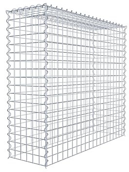 GABIONA Cestino di Pietra Gabbione Maglie rettangolari, 5 x 5 cm, profondità 30 cm, Coltivazione Cestino Typ 3, Chiusura a Spirale, con zincatura galvanica