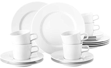 Seltmann Weiden [DL] No Limits - Servicio de café (18 piezas, redondo), color blanco