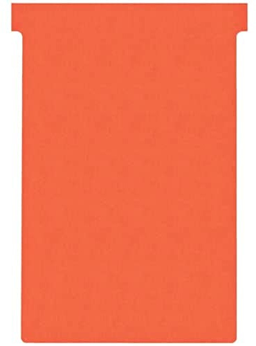 Nobo T-Card Planning Cards, Red, Size 4, Pack Of 100 Planning Card Re-Fills, Office Wall Planner System, 2004003