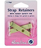 Hemline H788.S | Skin Bra Shoulder Strap Retainer | 1 Pair With Safety Pin