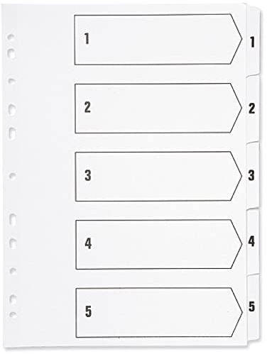 Q-Connect 1-5 Index Multi-punched Polypropylene White A4