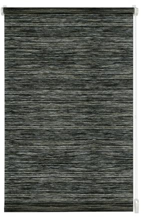Gardinia Rollo zum Klemmen oder Kleben, Tageslicht-Rollo, Blickdicht, Alle Montage-Teile inklusive, EASYFIX Rollo Natur, Schwarz/Weiß, 75 x 150 cm (BxH)