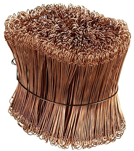 Connex Drahtsackverschlüsse Ø1,0 x 140 mm - Praktisches Set mit 1000 Stück - Mit Kupfer-Legierung - Aus stabilem Eisendraht/Rödeldraht für Armierung/Bindedraht für Zaunbau und Floristik/COX422614