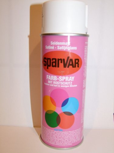 Sparvar 6099927 Sprühfarbe RAL 9010 reinweiß 400ml halbmatt