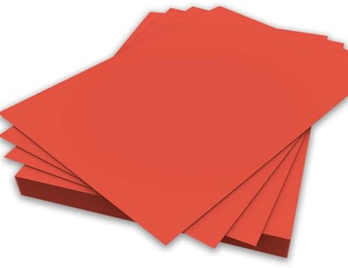 A4 rött papper 80 gsm ark dubbelsidig skrivarpapper kopiator Origami Flyers ritning skola kontor tryck 210 mm x 297 mm (A4 rött papper - 80 gsm - 50 ark)