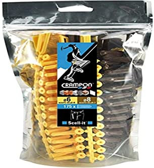 Crampon Boîte de 175 Chevilles, Jaune/Marron CRMIX-MEGA 2 à 4 mm