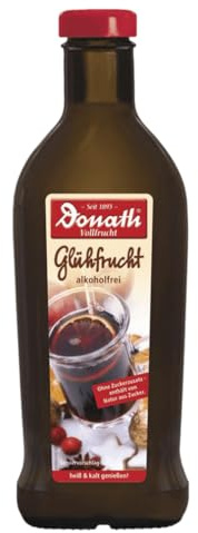 Donath Glühfrucht | Würzige und alkoholfreie Glühfrucht | Mit Apfel, Sauerkirsch und Beerensorten und typischen Punschgewürzen | Warm und kalt genießbar