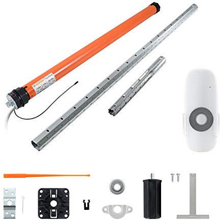 3T-MOTORS Funk-Rollladenmotor Komplettset mit Fernbedienung HSE1, SW40 Welle 1,40 m, 3T35-10R (Zugkraft 10 Nm/25 kg) mit mechanischen Endschaltern, einfache Montage mit Zubehör, Rollladenantrieb