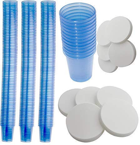 480 Bicchieri per Medicinali con 480 Coperchio Bicchiere da Shottino Bicchiere per Medicinali Bicchiere da Liquore Diversi Colori Medi-Inn - blu